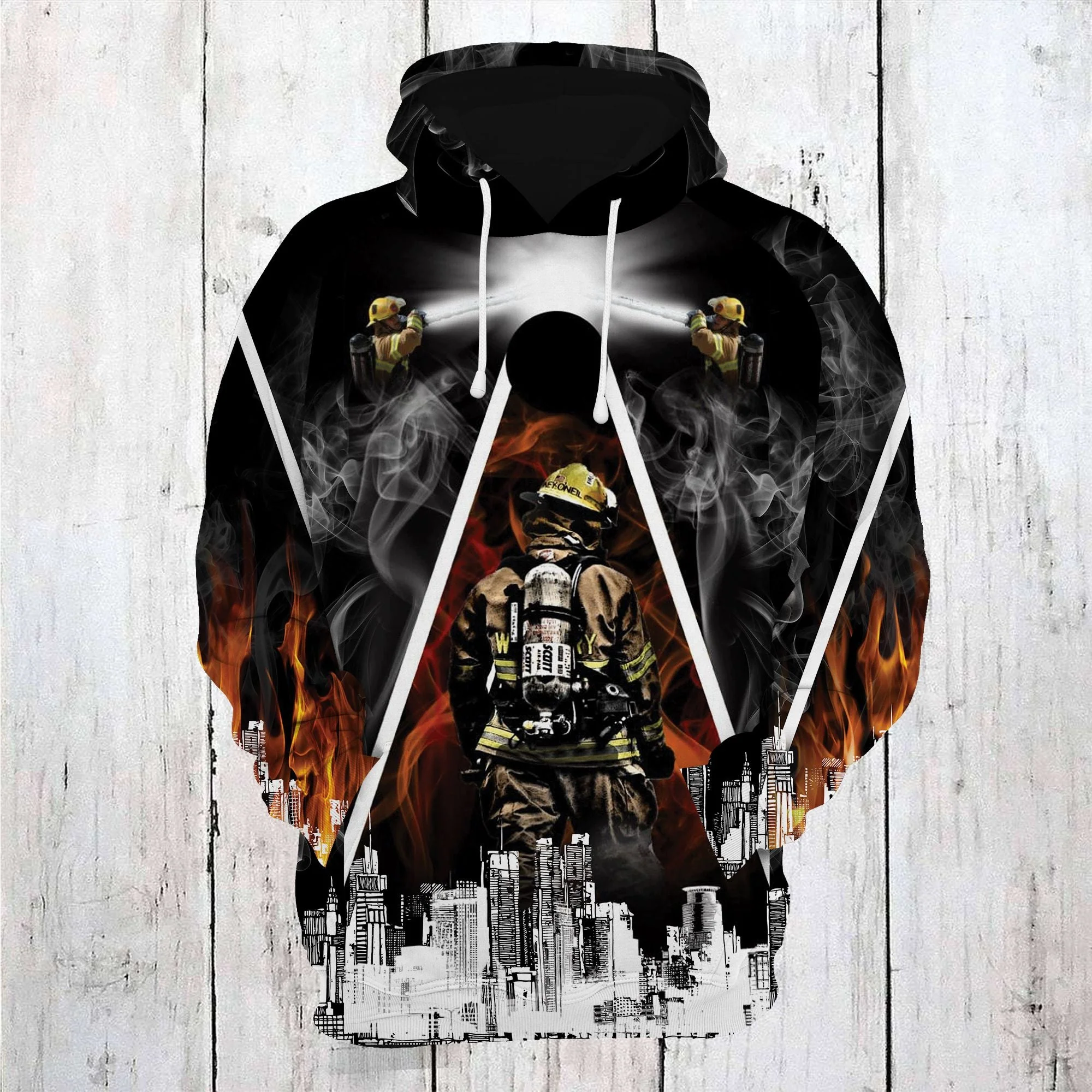 Firefighter Hero Pullover Premium Hoodie, Perfect Outfit For Men And Women On Christmas New Year Autumn Winter - Image 2