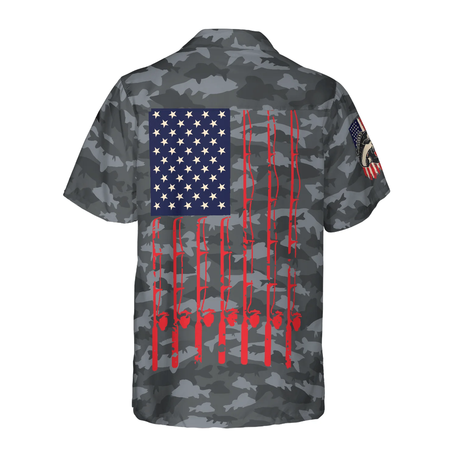 Fishing American Flag Hawaiian Shirt, Colorful Summer Aloha Shirt For Men Women - Perfect Gift For Friend, Family, Husband, Wife - Image 2