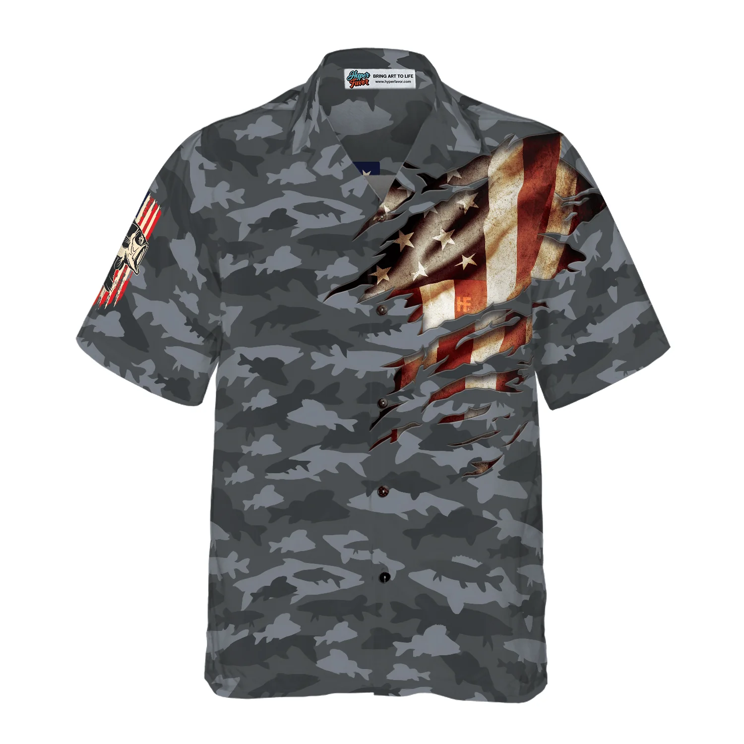 Fishing American Flag Hawaiian Shirt, Colorful Summer Aloha Shirt For Men Women - Perfect Gift For Friend, Family, Husband, Wife - Image 3