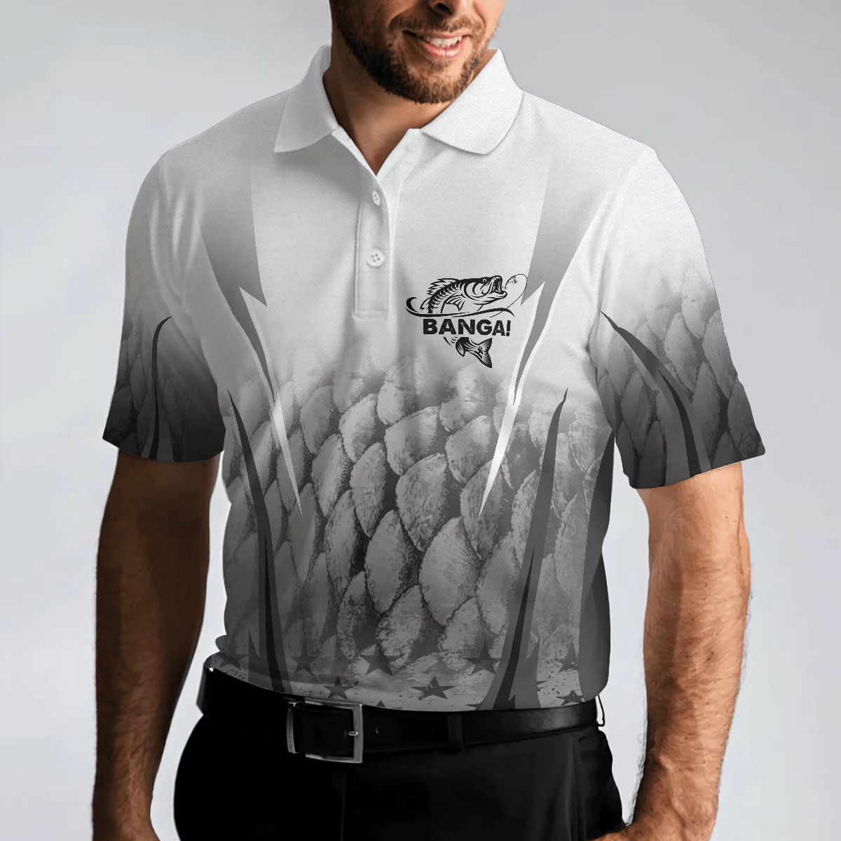 Fishing Is Like Dating Golf Men Polo Shirt, Catch A Keeper Polo Shirt, Best Fishing Shirt For Men - Image 5