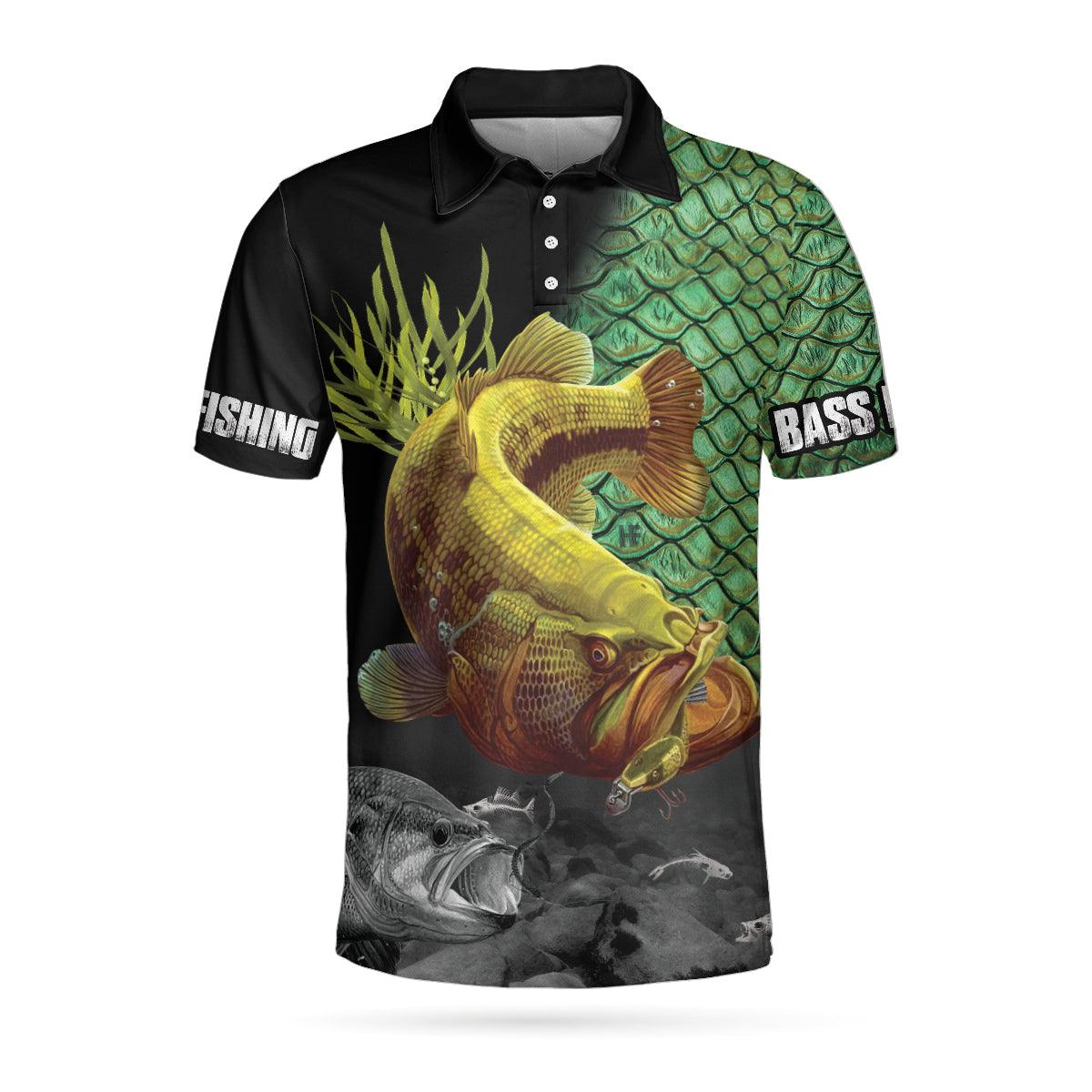 Fishing Men Polo Shirt, I Love It When She Bends Over Polo Shirt, Bass Fishing Polo Shirt, Funny Fishing Shirt For Men - Image 3