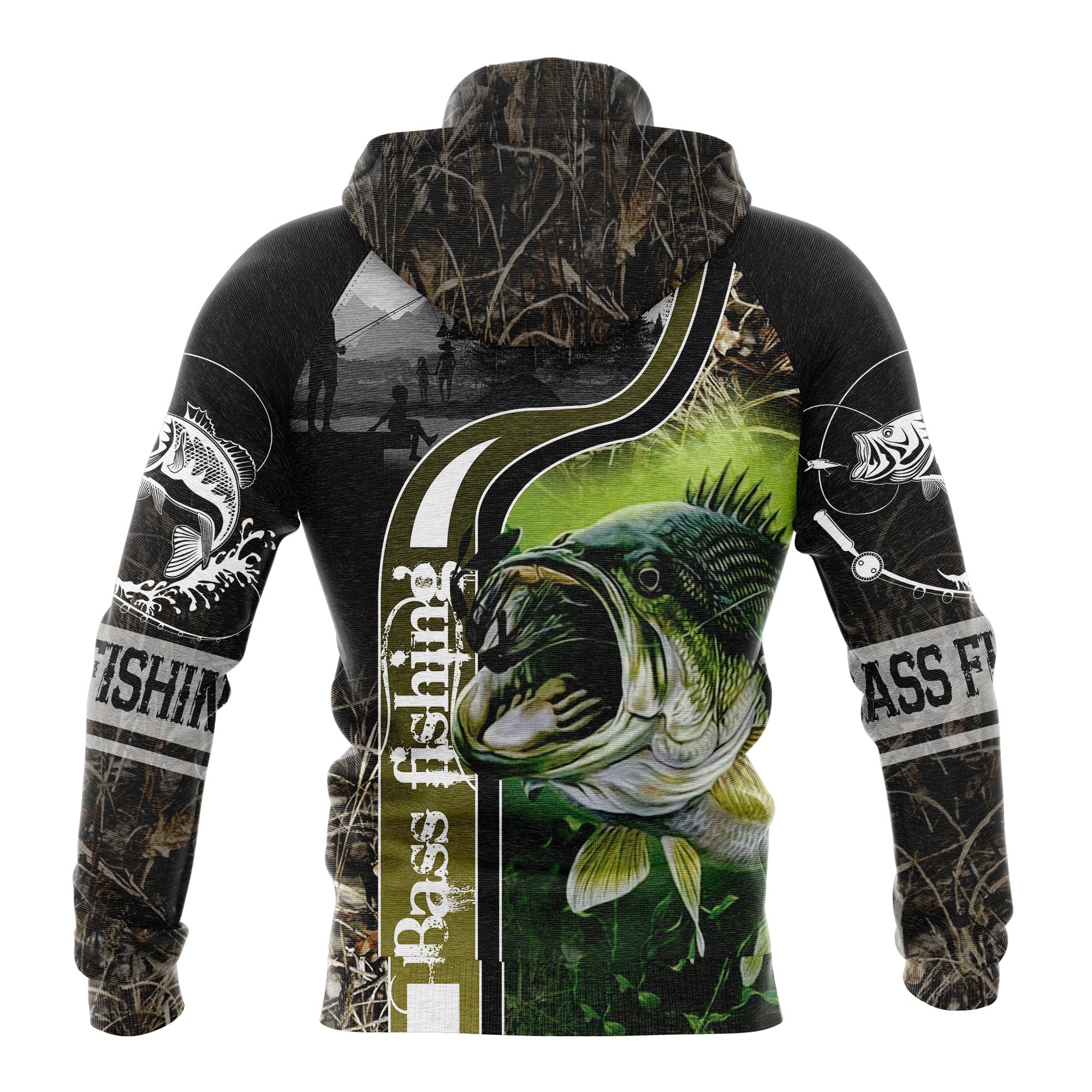 Fishing Pullover Premium Hoodie Bass Fishing, Perfect Outfit For Men And Women On Christmas New Year Autumn Winter - Image 5