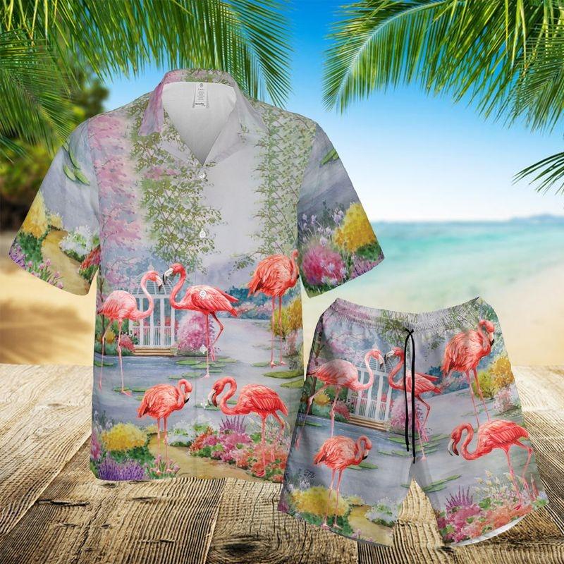 Flamingo Aloha Hawaiian Shirt - Flamingo Flowers Printed Summer Hawaiian Shirt, Flamingo And Flower Hawaiian Shirt For Men & Women, Flamingo Lover