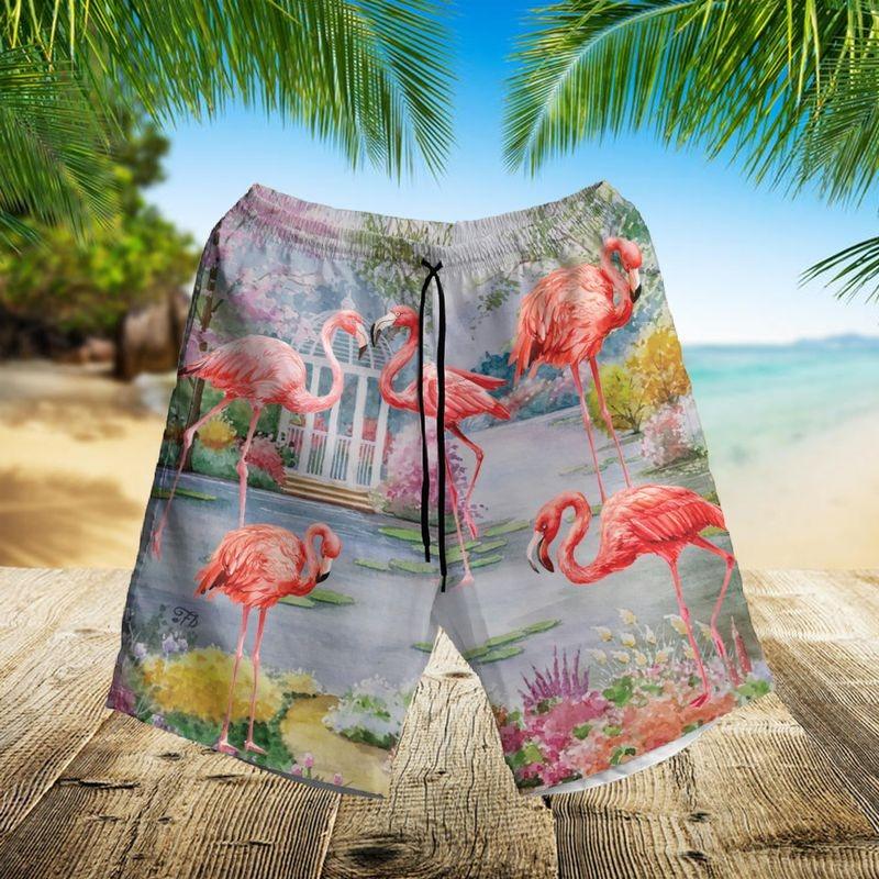 Flamingo Aloha Hawaiian Shirt - Flamingo Flowers Printed Summer Hawaiian Shirt, Flamingo And Flower Hawaiian Shirt For Men & Women, Flamingo Lover - Image 2
