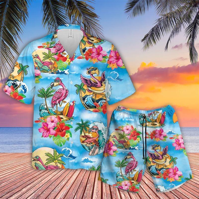 Flamingo Aloha Hawaiian Shirt - Pink Flamingo Hibiscus Flower Hawaiian Shirt, Cartoon Flamingo Hawaiian Shirt For Men & Women, Flamingo Lover - Image 3
