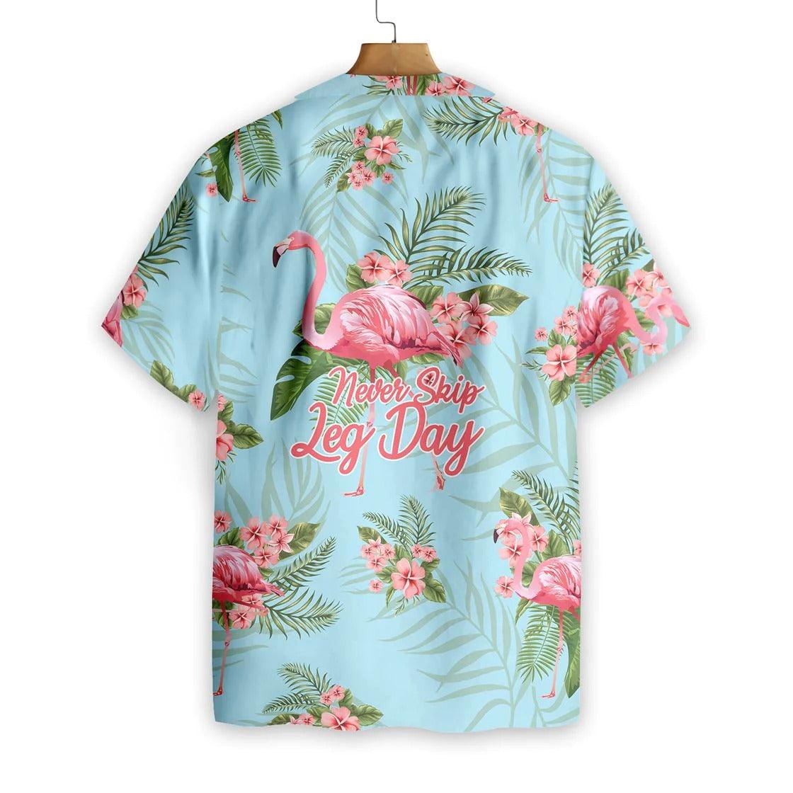 Flamingo Aloha Hawaiian Shirt, Tropical Workout Flamingo Hawaiian Shirt, Tropical Hawaiian Shirt - Perfect Gift For Men Women, Friends, Family - Image 2