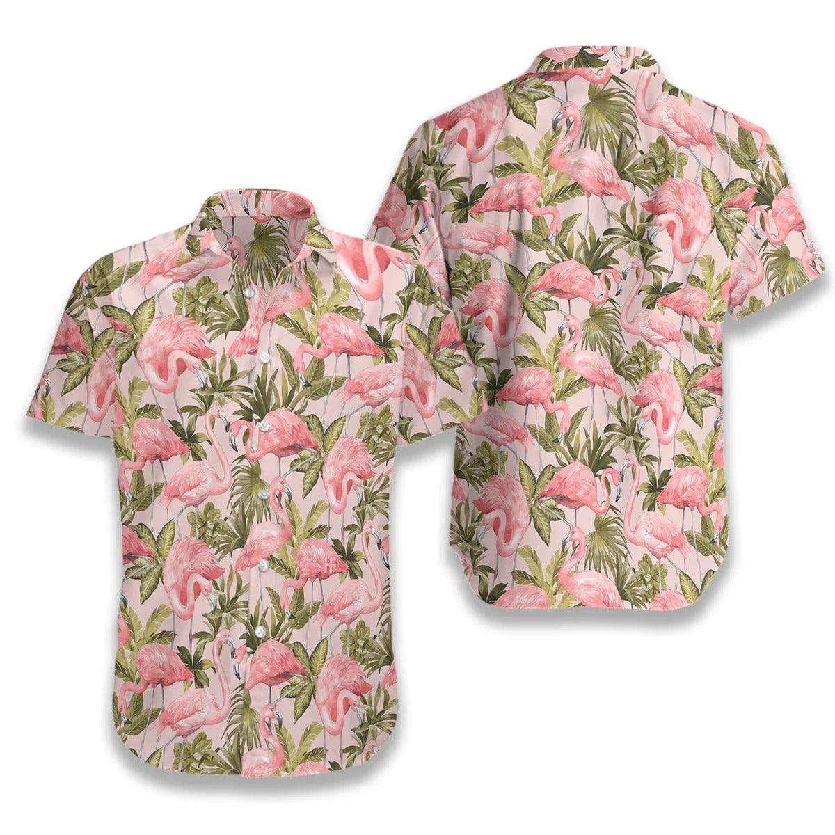 Flamingo Hawaiian Shirt, Tropical Aloha Shirt, Summer Aloha Hawaiian Shirt - Perfect Gift For Men Women, Friends, Family, Summer Lovers