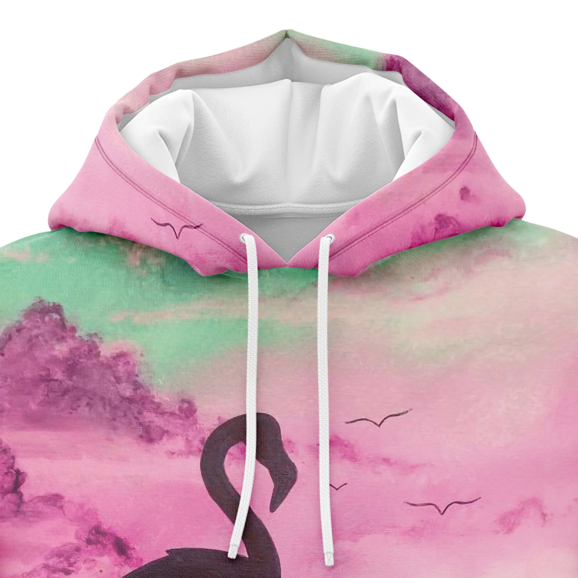 Flamingo Tie Dye Pullover Premium Hoodie Apparently We're Trouble, Perfect Outfit For Men And Women On Christmas New Year Autumn Winter - Image 2