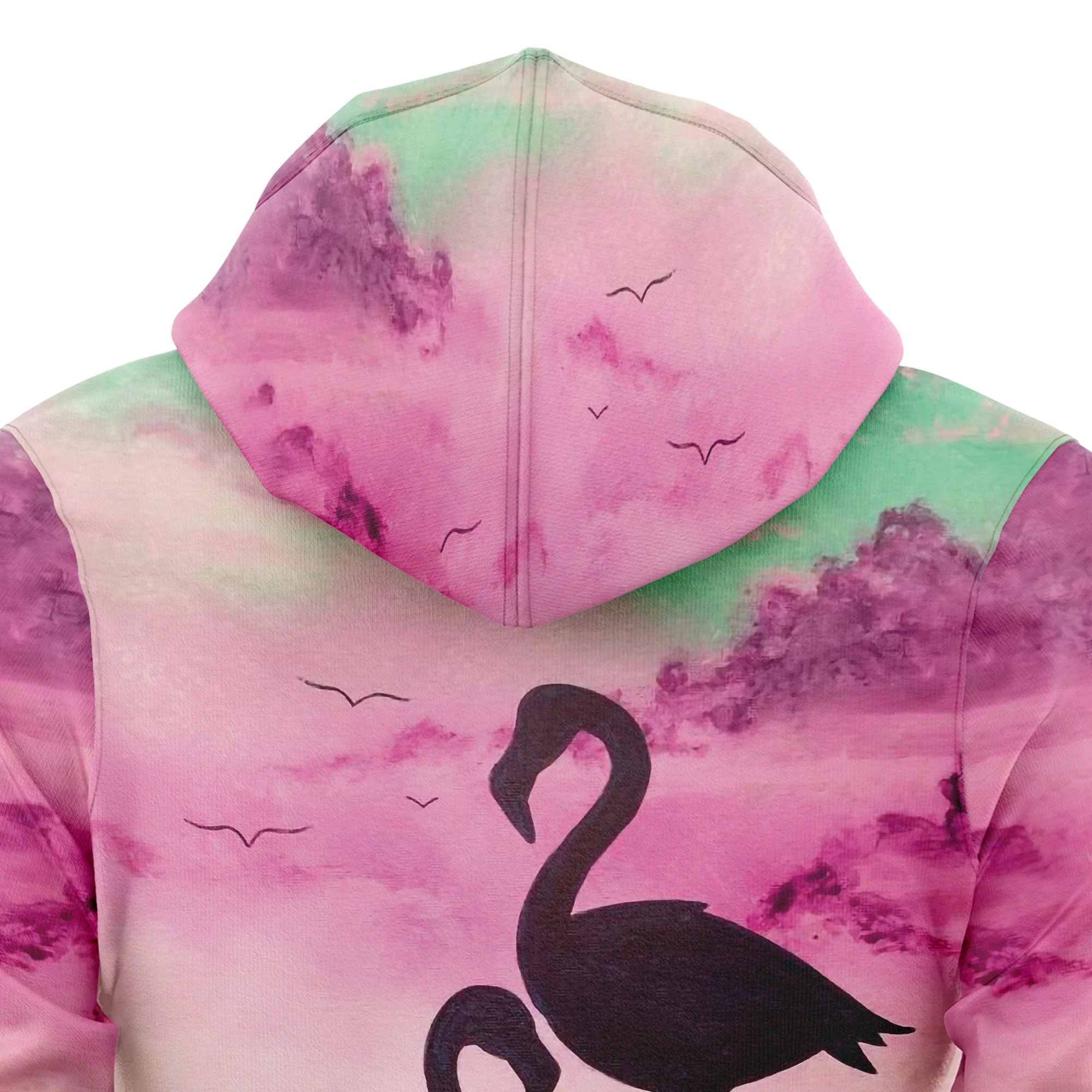 Flamingo Tie Dye Pullover Premium Hoodie Apparently We're Trouble, Perfect Outfit For Men And Women On Christmas New Year Autumn Winter - Image 4