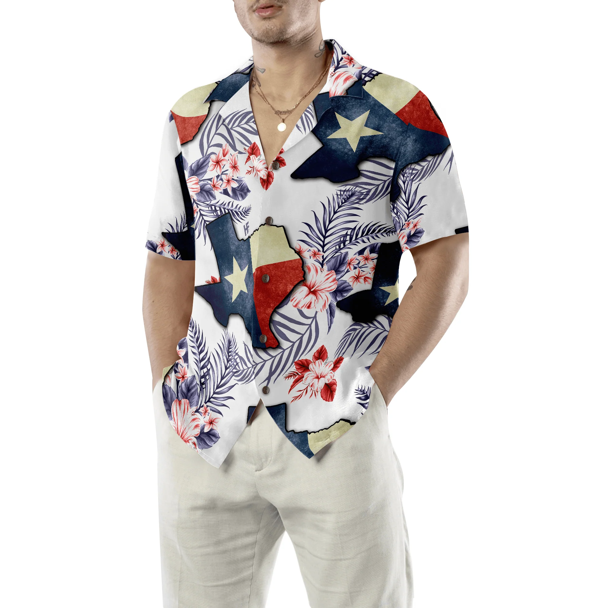 Floral Texas Hawaiian Shirt, Made In A Long Time Ago Texas State, Proud Texas Flag, Summer Aloha Shirt Perfect Gift For Men Women - Image 4