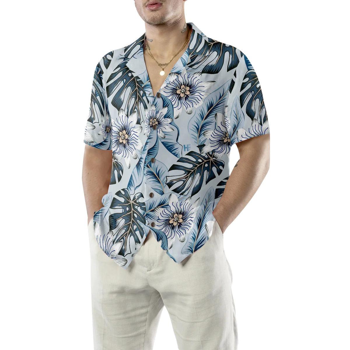 Flower Painting Pattern Hawaiian Shirt, Floral Hawaiian Shirt, Tropical Aloha Shirt For Men Women, Perfect Gift For Husband, Wife, Friend, Family - Image 5