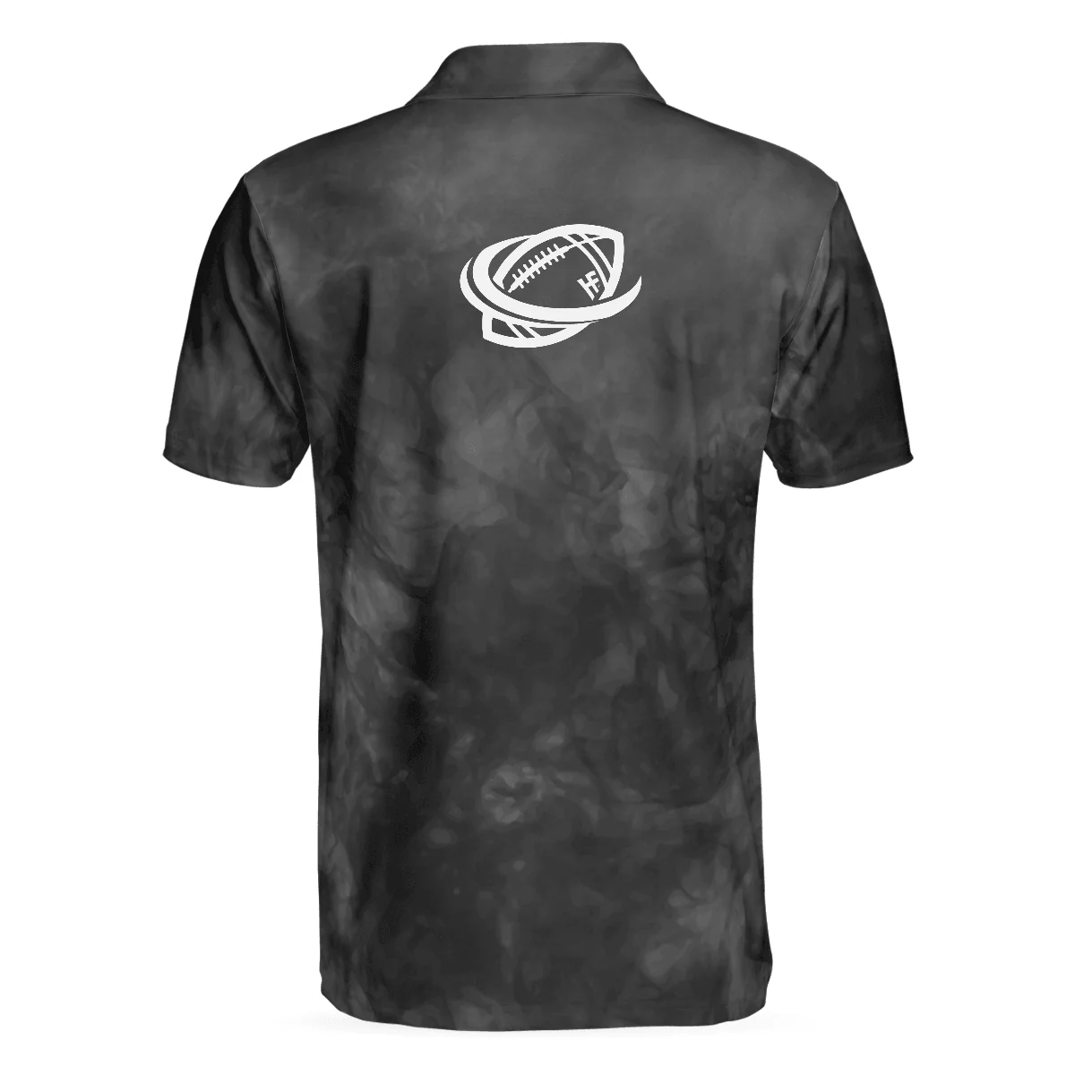 Football Men Polo Shirt, American Football On Smoke Black Theme Background, Best Football Polo Shirt - Gift For Men, American Football Lovers - Image 2