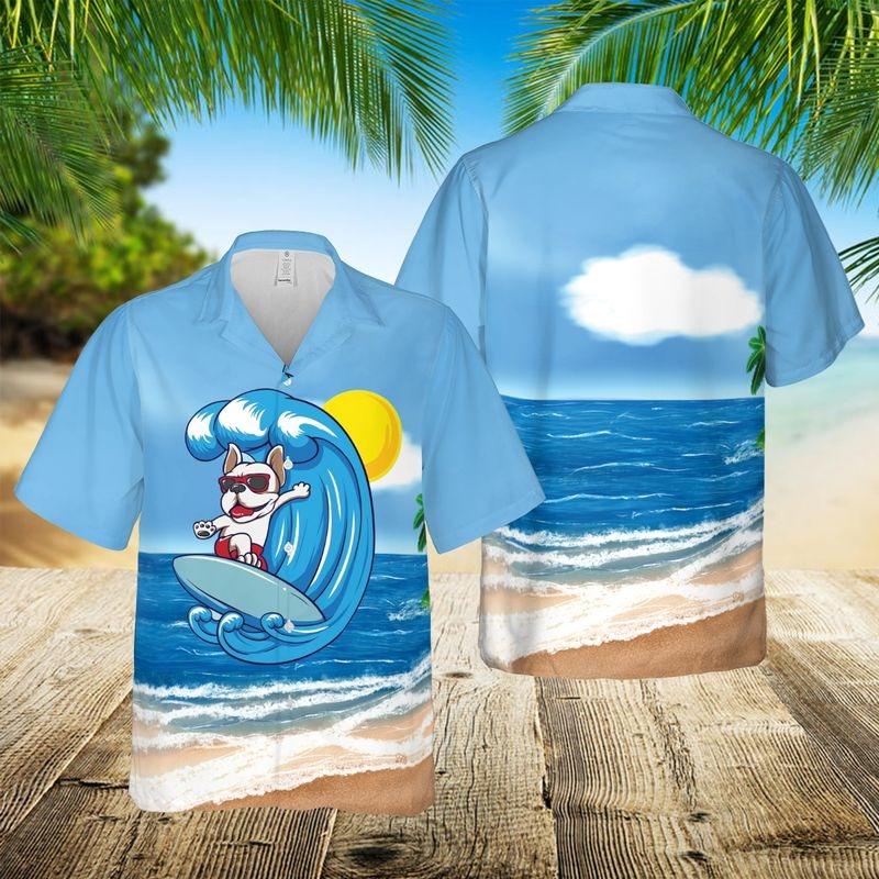 French Bull Dog Aloha Hawaiian Shirt - French Bull Dog Surf Hawaiian Shirt, Funny Dog in Beach Hawaiian Shirt For Men & Women, Dog Lover - Image 2