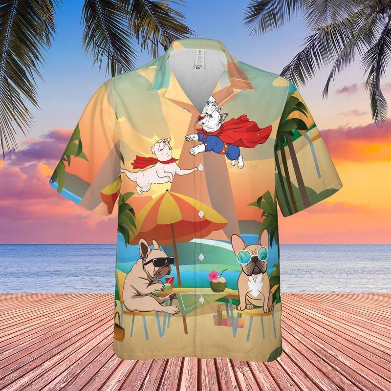 French Bulldog Aloha Hawaiian Shirt - Coconut Hawaiian Shirt, Dog Lover Summer Vacation Hawaiian Shirt For Men & Women, French Bulldog Lover - Image 3