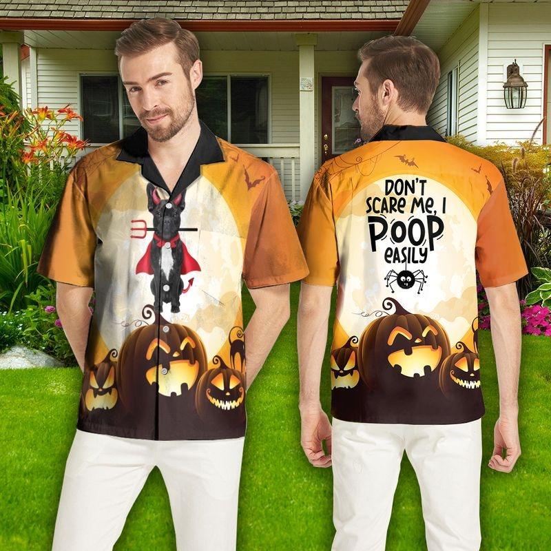 French Bulldog Aloha Hawaiian Shirt - French Bulldog Evil Hawaiian Shirt, Pumpkin Halloween Hawaiian Shirt For Men & Women, French Bulldog Lover