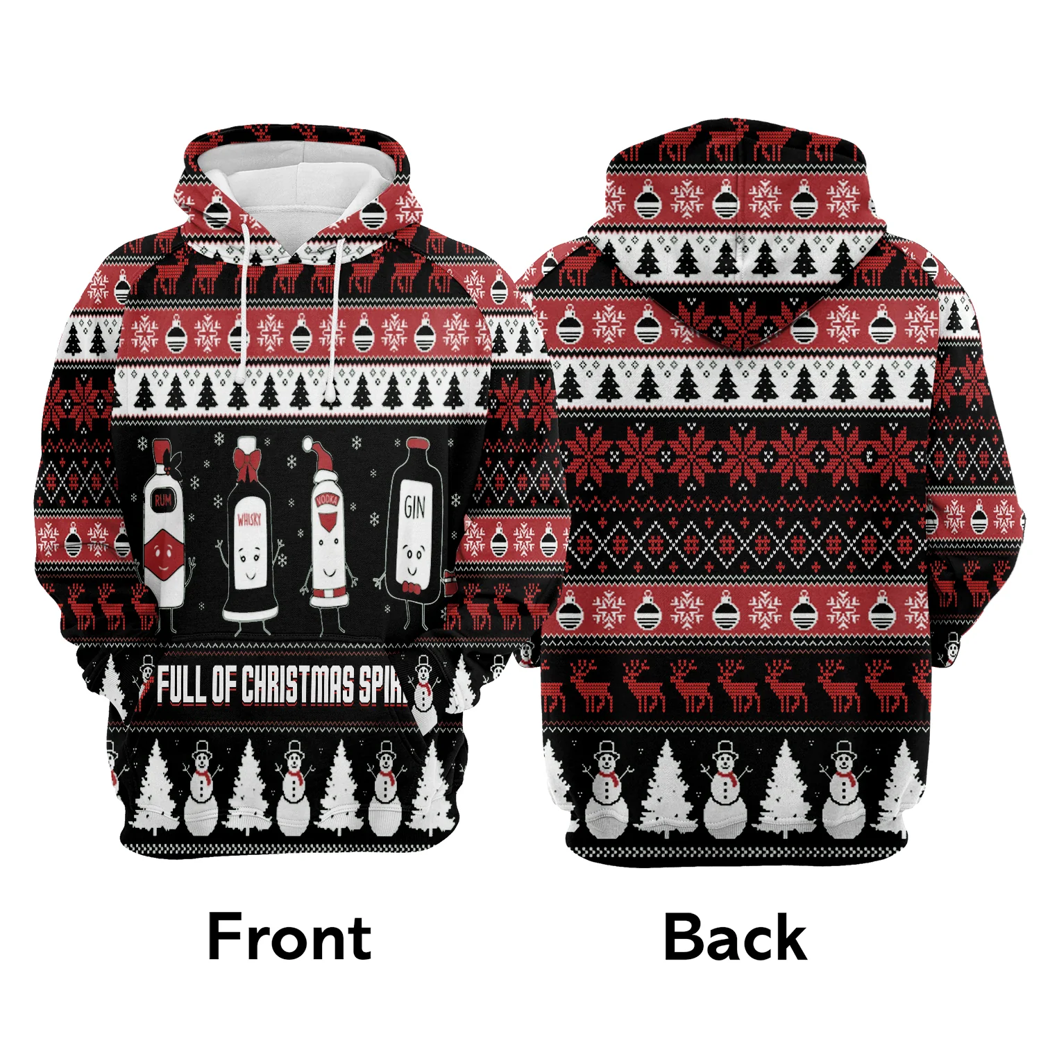 Full Of Christmas Spirits Pullover Premium Hoodie, Perfect Outfit For Men And Women On Christmas New Year Autumn Winter - Image 2