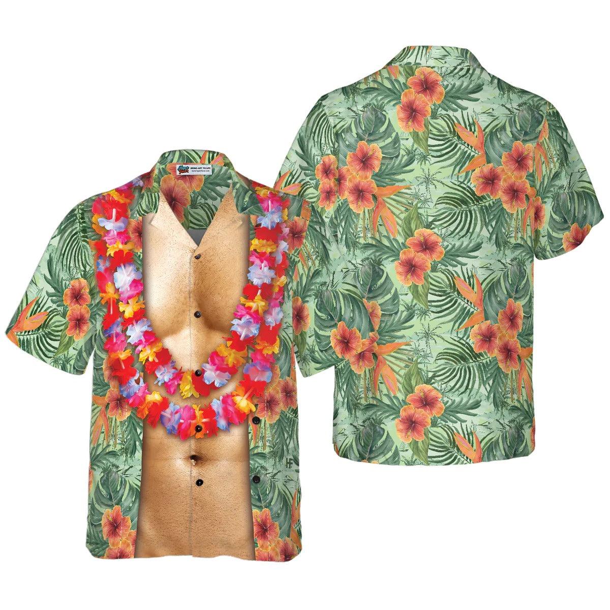 Funny Aloha Tropical Flowers Costume Men Hawaiian Shirt - Gift For Men, Lover, Friend, Family - Image 3