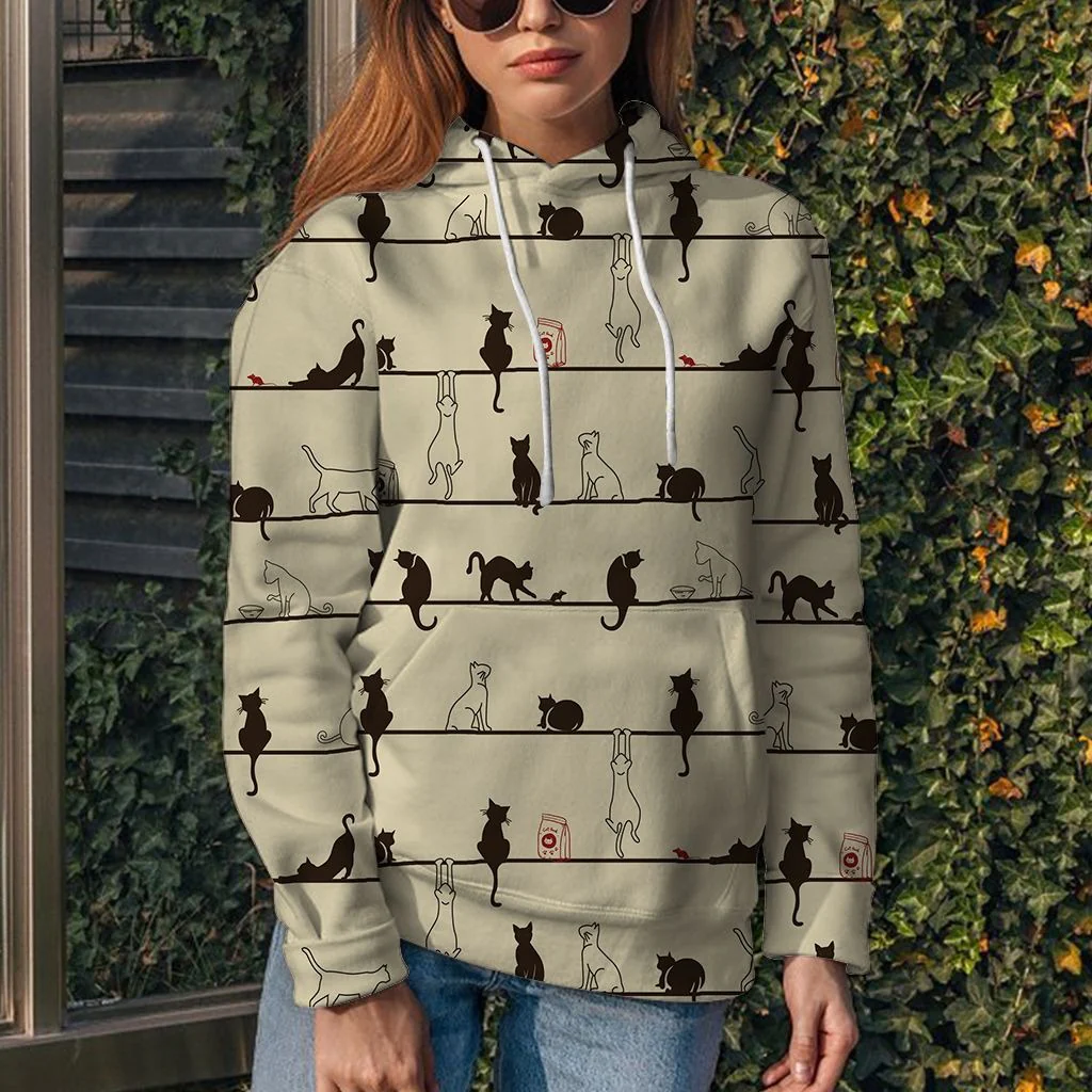 Funny Cats Pullover Premium Hoodie, Perfect Outfit For Men And Women On Christmas New Year Autumn Winter - Image 2