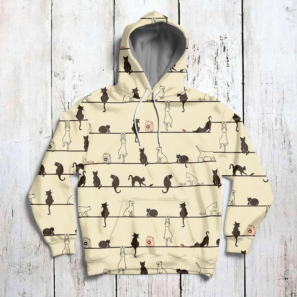 Funny Cats Pullover Premium Hoodie, Perfect Outfit For Men And Women On Christmas New Year Autumn Winter - Image 3