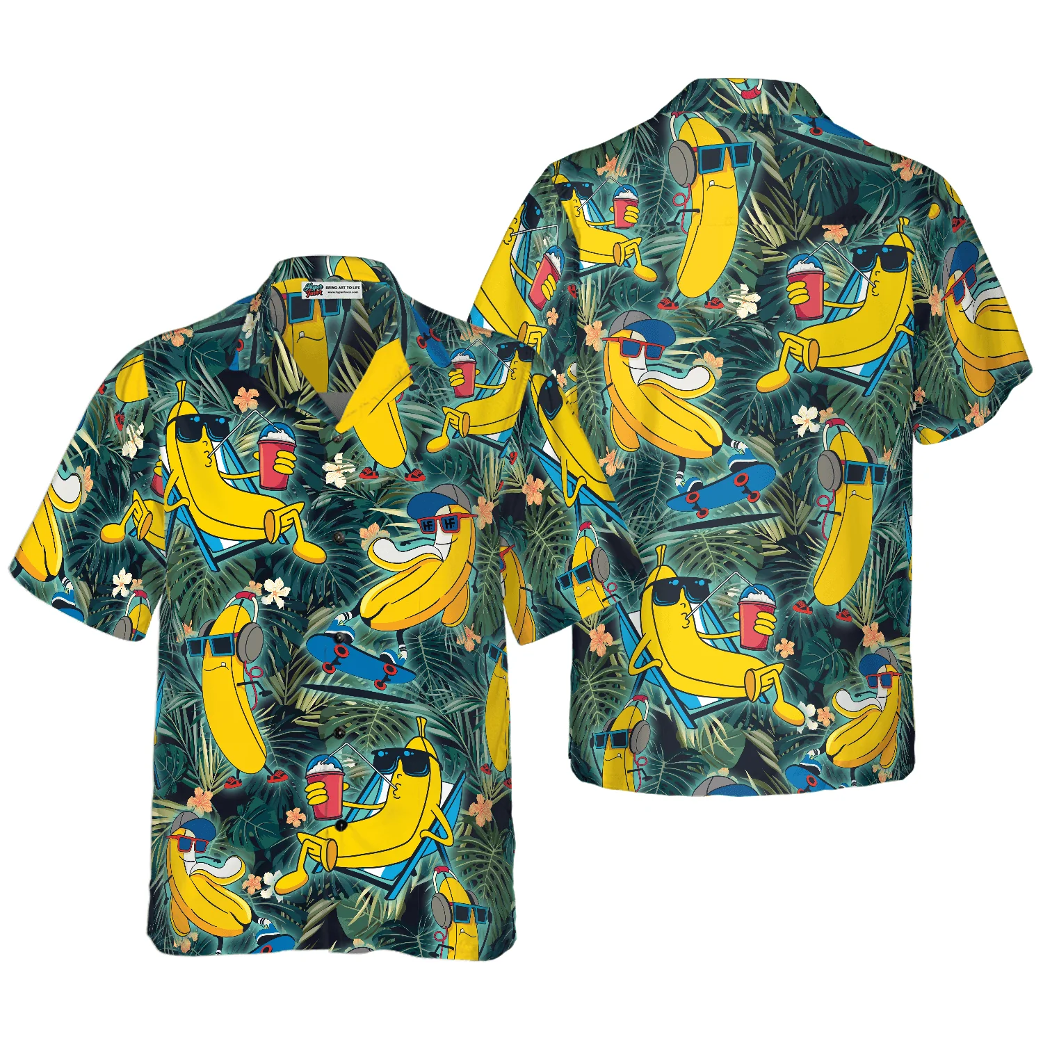 Funny Chill Tropical Banana Hawaiian Shirt, Colorful Summer Aloha Shirt For Men Women, Perfect Gift For Friend, Team