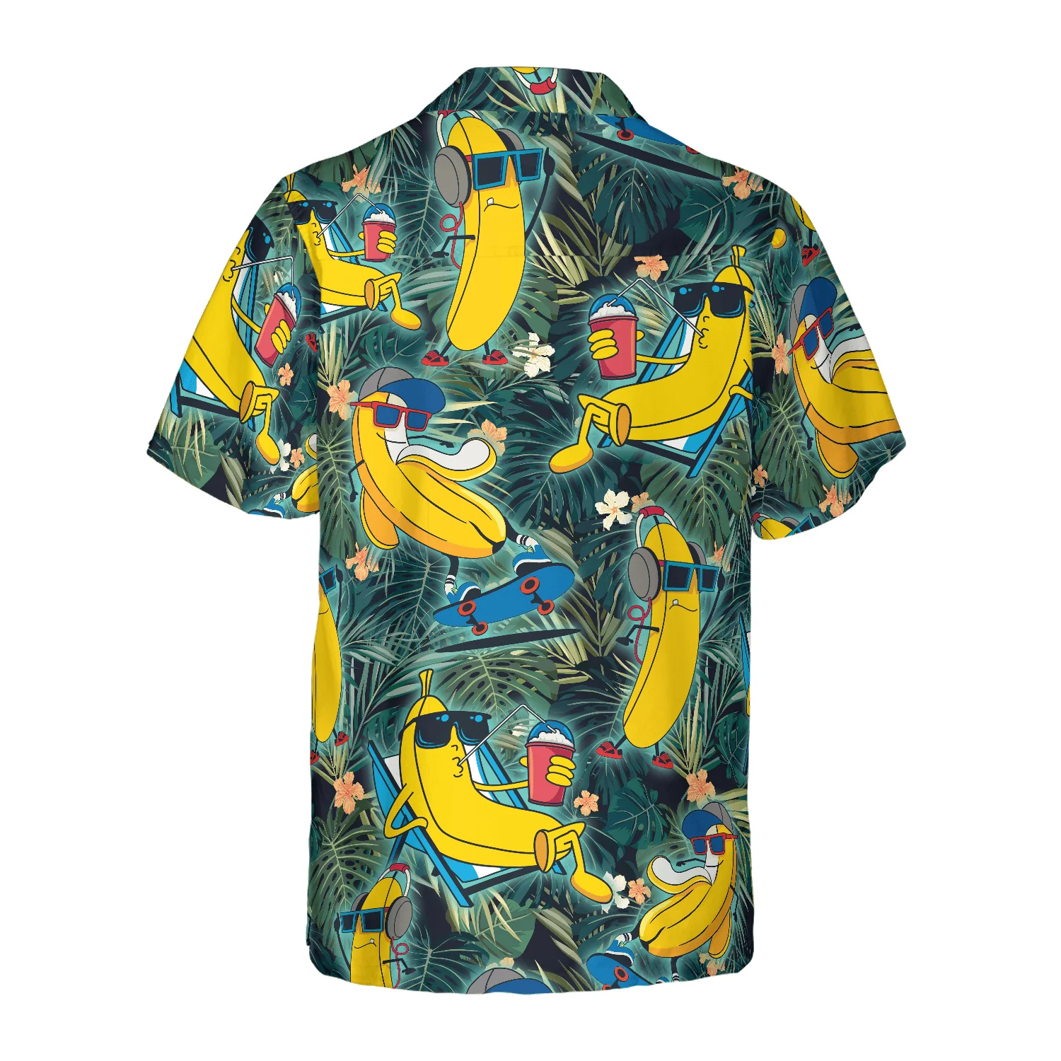 Funny Chill Tropical Banana Hawaiian Shirt, Colorful Summer Aloha Shirt For Men Women, Perfect Gift For Friend, Team - Image 2