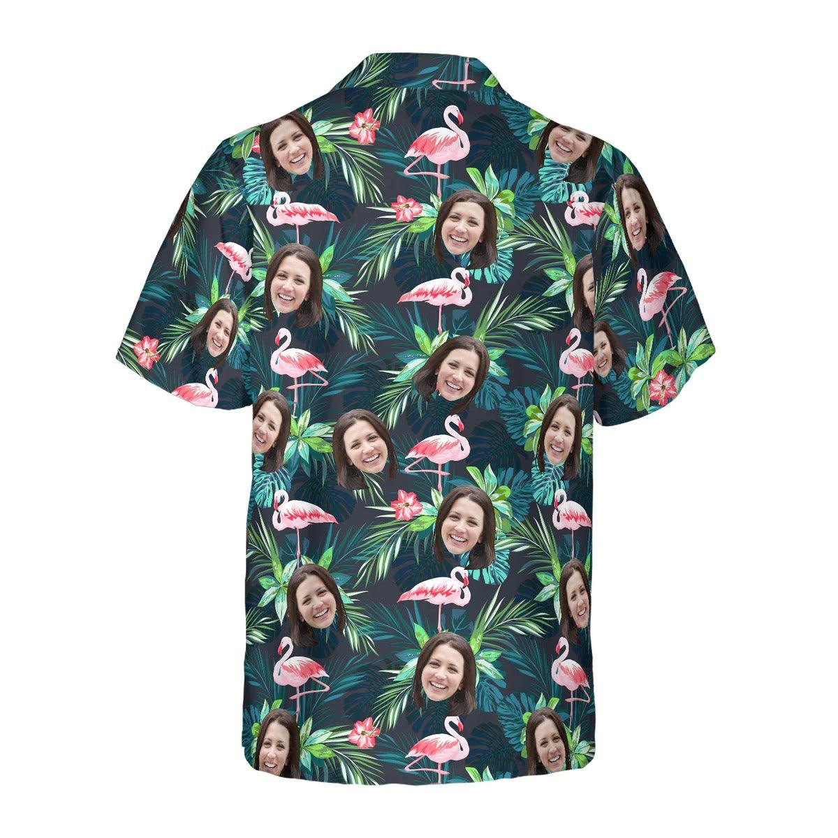 Funny Custom Face Flamingo Tropical Hawaiian Shirt, Custom Photo Hawaiian Shirt - Personalized Summer Gifts For Men, Women - Image 5