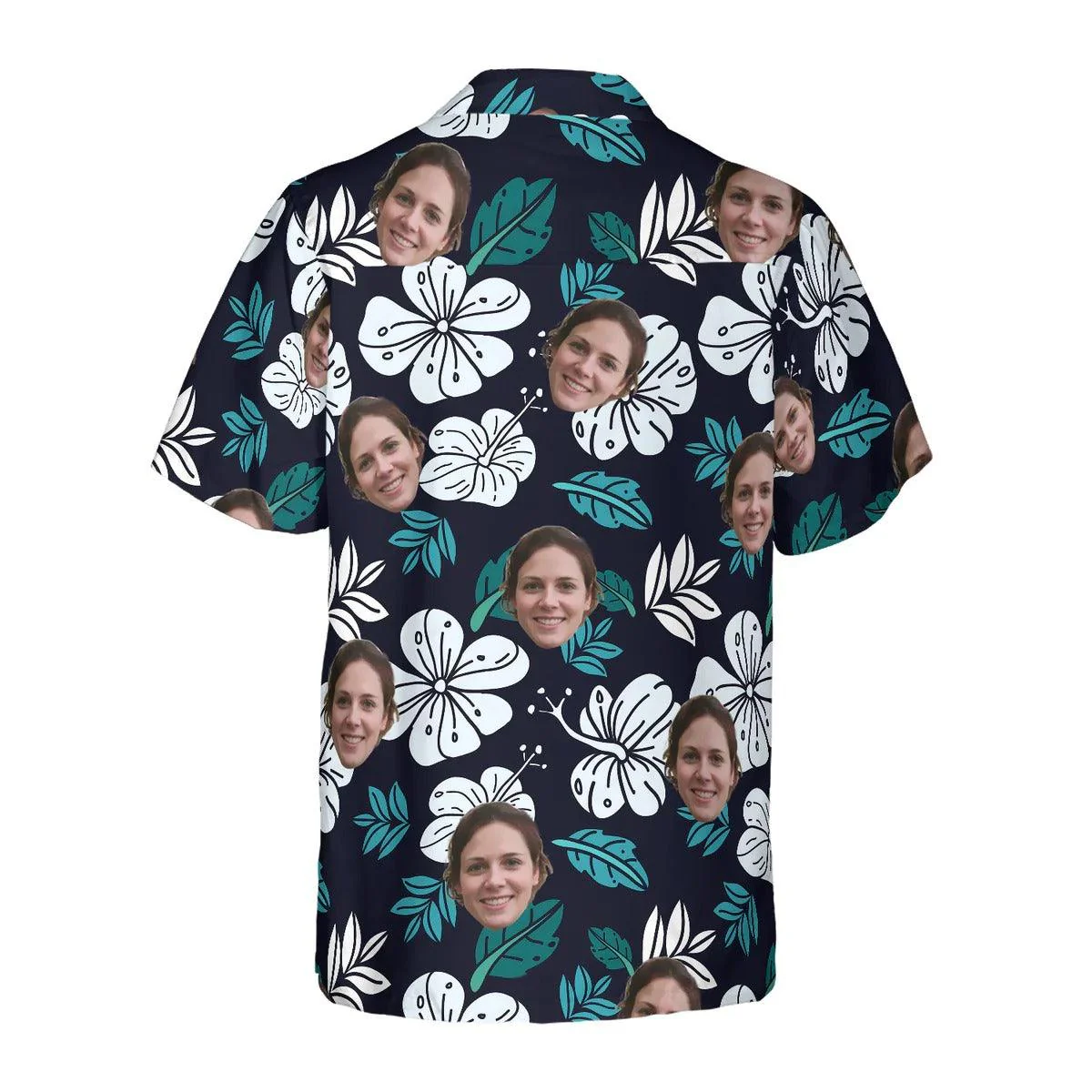 Funny Custom Face Floral Pattern seamless Hawaiian Shirt, Custom Photo Hawaiian Shirt - Personalized Summer Gifts For Men, Women - Image 5