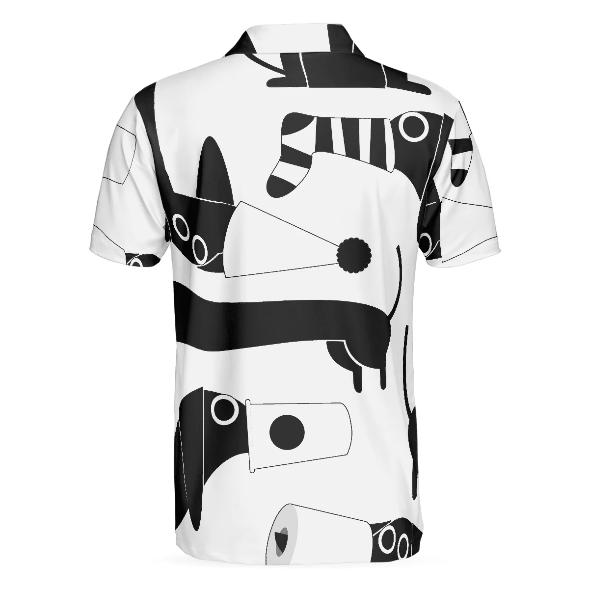 Funny Dachshund Men Polo Shirt, All My Dog Dachshund Shirt For Men, Black And White Dog Lover Polo Shirt, Gift For Dog Lovers - Image 2