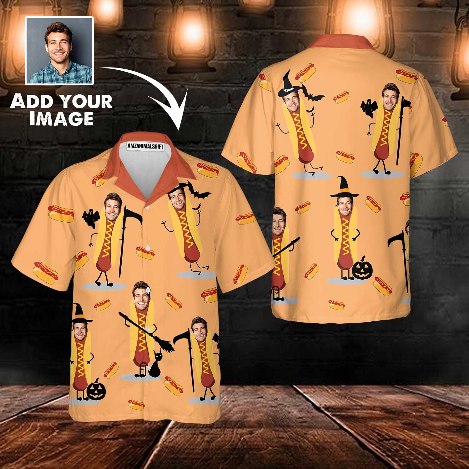 Funny Halloween Hot Dog Costume Shirt Hawaiian Shirt - Perfect Gift For Lover, Friend, Family