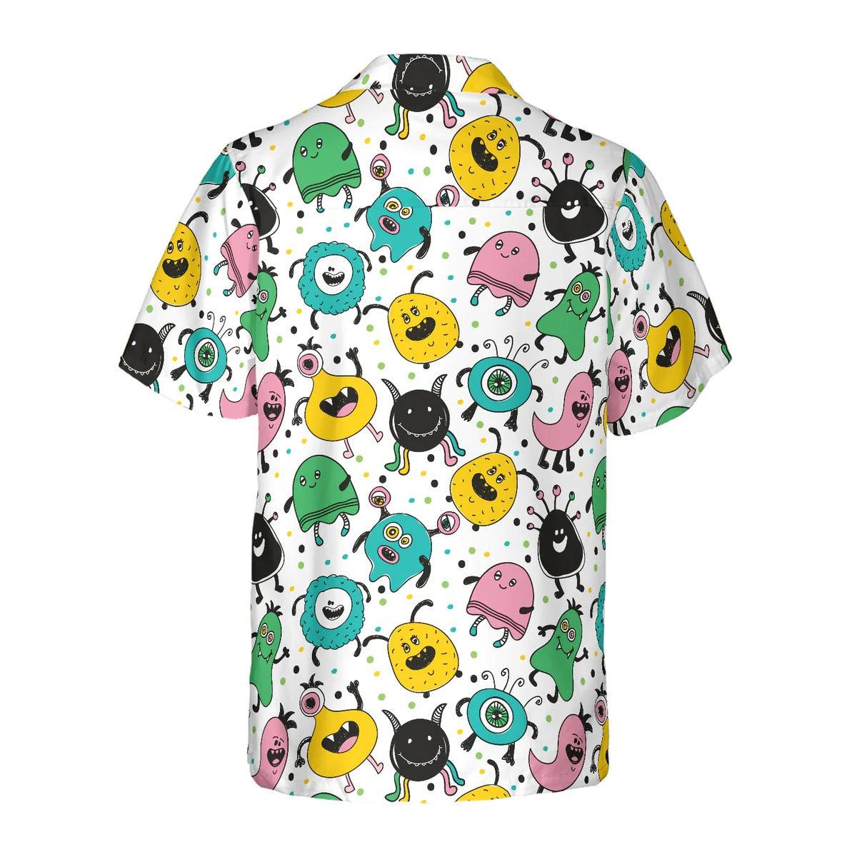 Funny Monsters Hawaiian Shirt, Cartoon Hawaiian Shirt - Gift For Lover, Friend, Family - Image 4