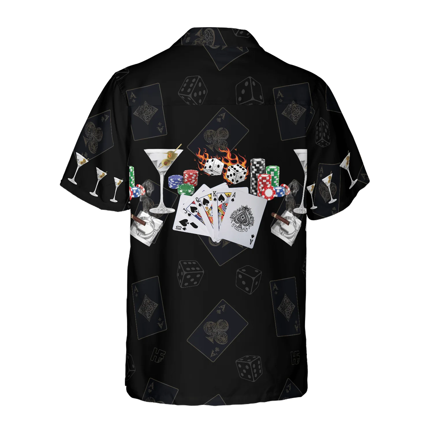 Gambling And Wine Hawaiian Shirt - Colorful Summer Aloha Shirt For Men Women, Perfect Gift For Friend, Family, Husband, Wife, Boyfriend, Girlfriend - Image 2