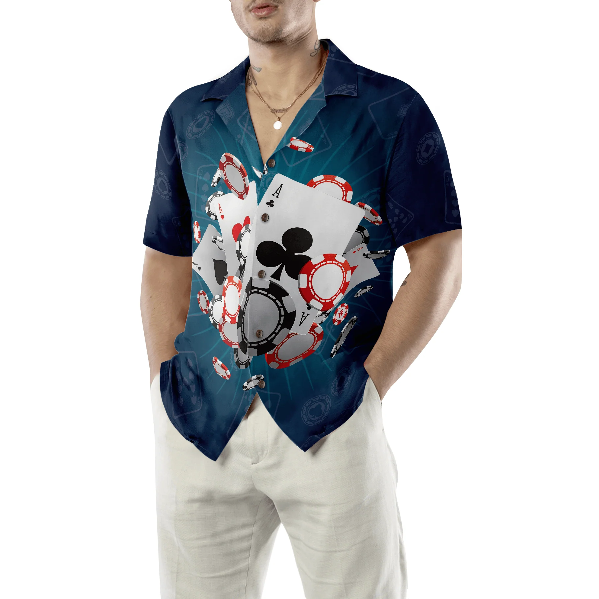 Gambling Hawaiian Shirt, If You Can't Beat Them Bluff Them, Colorful Summer Aloha Shirt For Men Women, Gift For Friend, Family, Boyfriend - Image 5