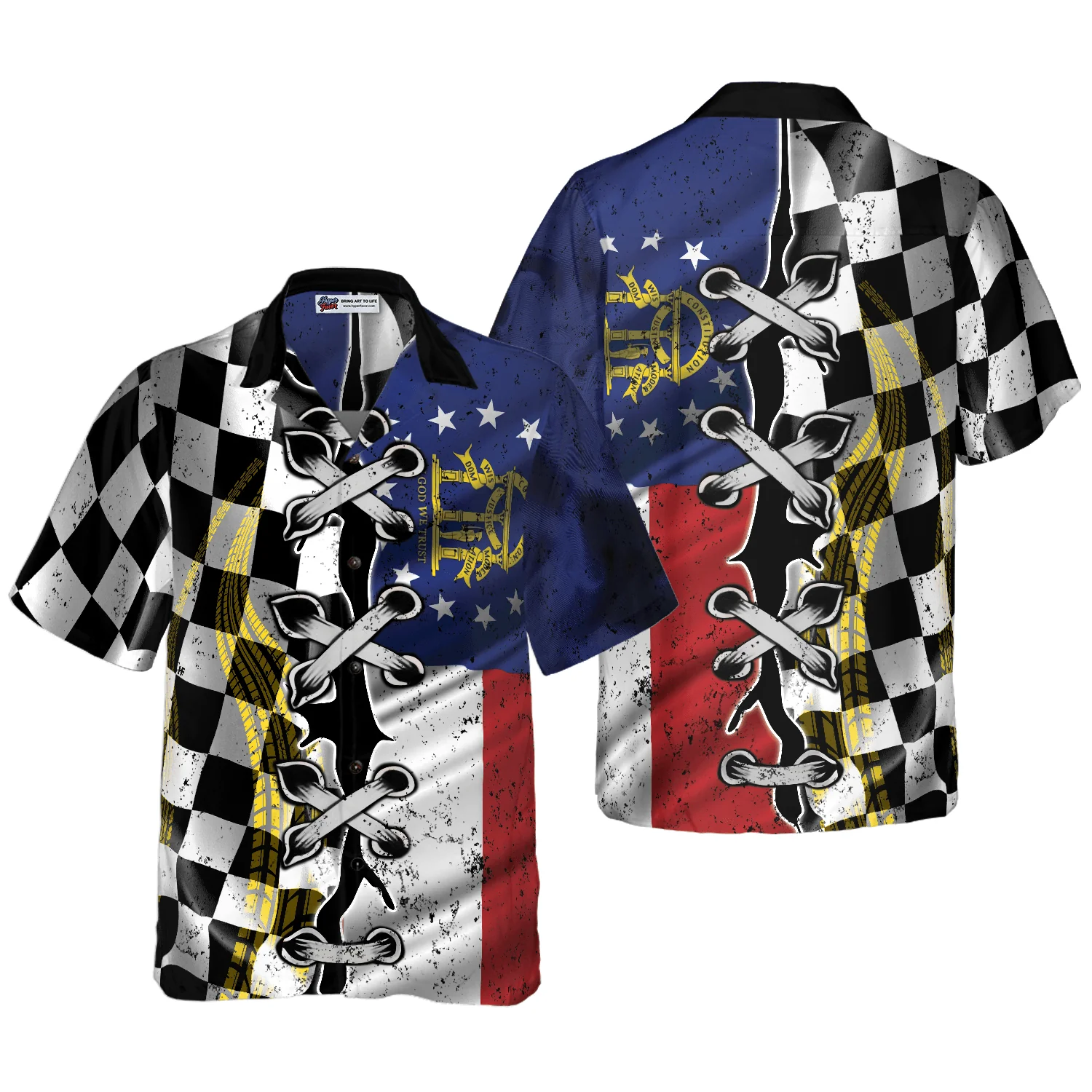 German Racing Flag Pattern With Centaurea Cyanus Hawaiian Shirt, Colorful Summer Aloha Shirts For Men Women, Perfect Gift For Husband, Wife, Friend - Image 5