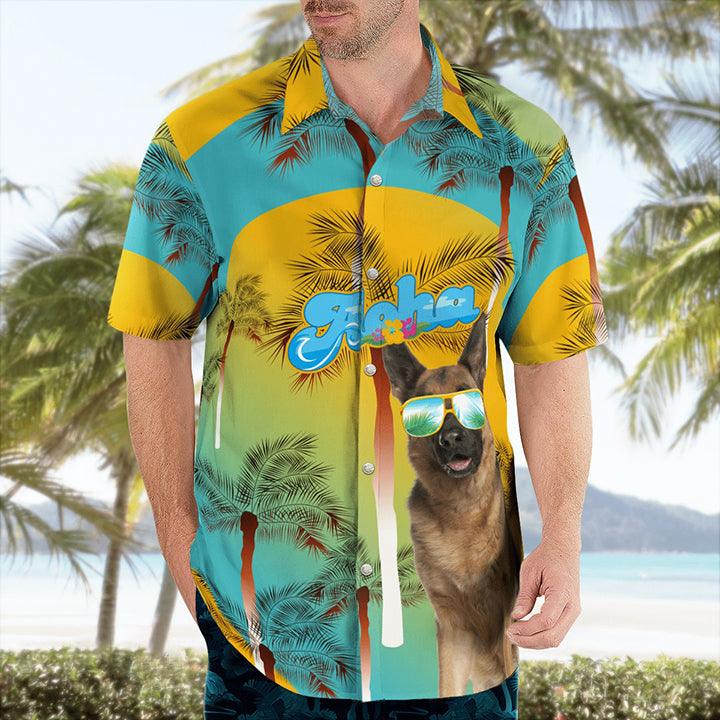 German Shepherd Aloha Hawaiian Shirt - Dog Summer Beach Tropical Leaves Hawaiian Shirt For Summer - Perfect Gift For Dog Lovers Friend, Family - Image 3