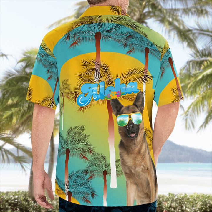 German Shepherd Aloha Hawaiian Shirt - Dog Summer Beach Tropical Leaves Hawaiian Shirt For Summer - Perfect Gift For Dog Lovers Friend, Family - Image 4