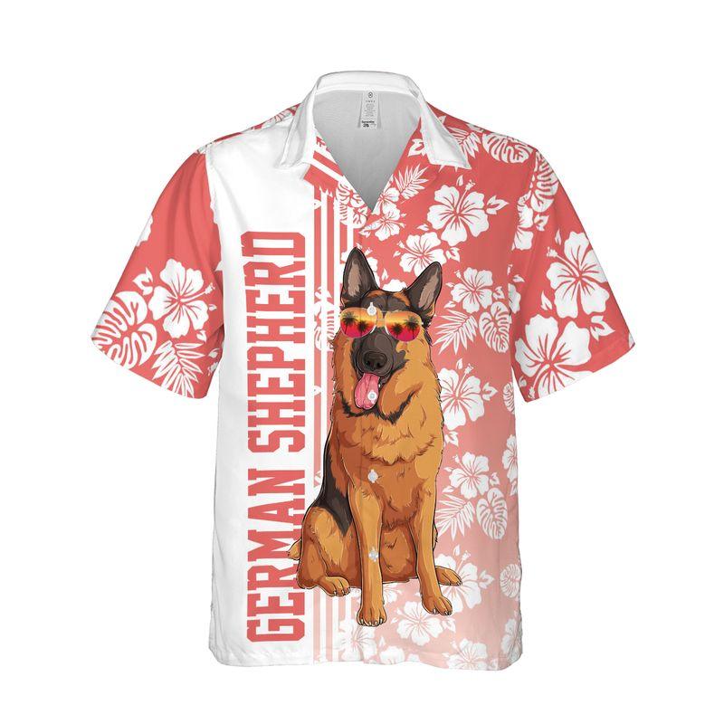 German Shepherd Aloha Hawaiian Shirts For Summer, Hibiscus Flower Hawaiian Set Holiday Outfits For Men Women, Gift For Dog Lovers, Dog Mom Dad, Friend - Image 6