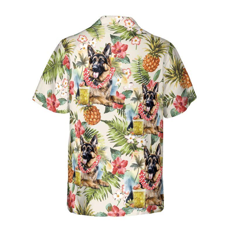 German Shepherd Aloha Hawaiian Shirts For Summer, Tropical Hawaiian Shirt For Men Women Outfit, Beachwear Gift For Dog Lovers, Friend, Dog Mom Dad - Image 4