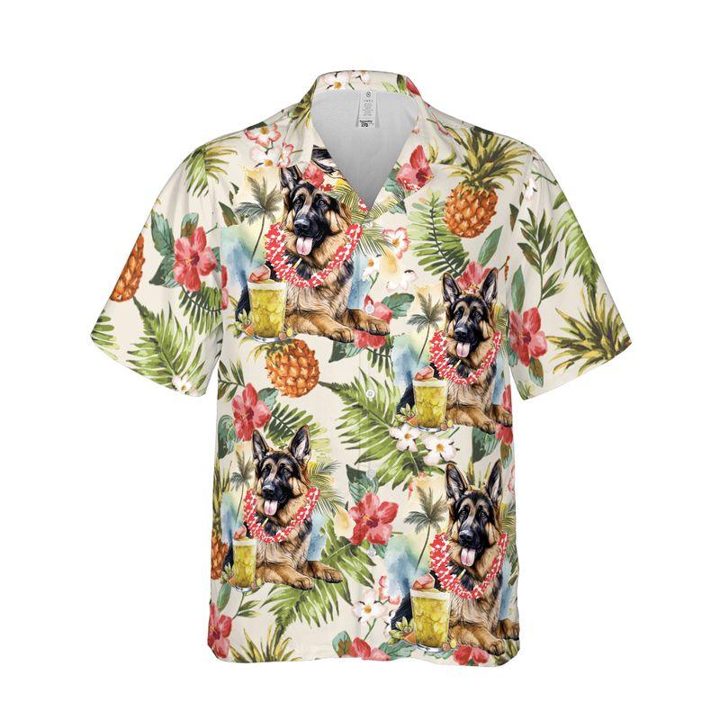 German Shepherd Aloha Hawaiian Shirts For Summer, Tropical Hawaiian Shirt For Men Women Outfit, Beachwear Gift For Dog Lovers, Friend, Dog Mom Dad - Image 6