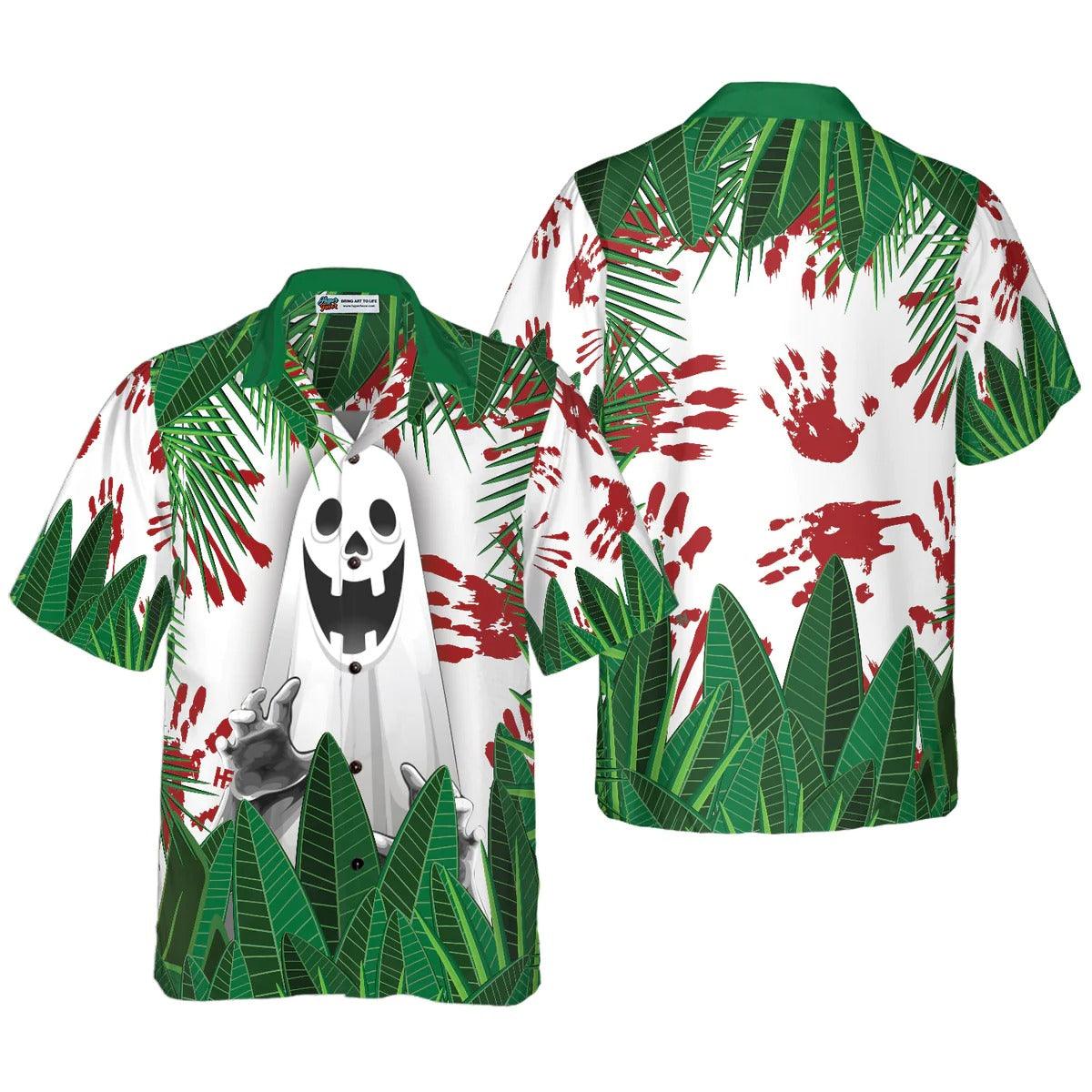 Ghost In The Bushes Halloween Hawaiian Shirt, Unique Halloween Shirt For Men And Women - Perfect Gift For Lover, Friend, Family - Image 5