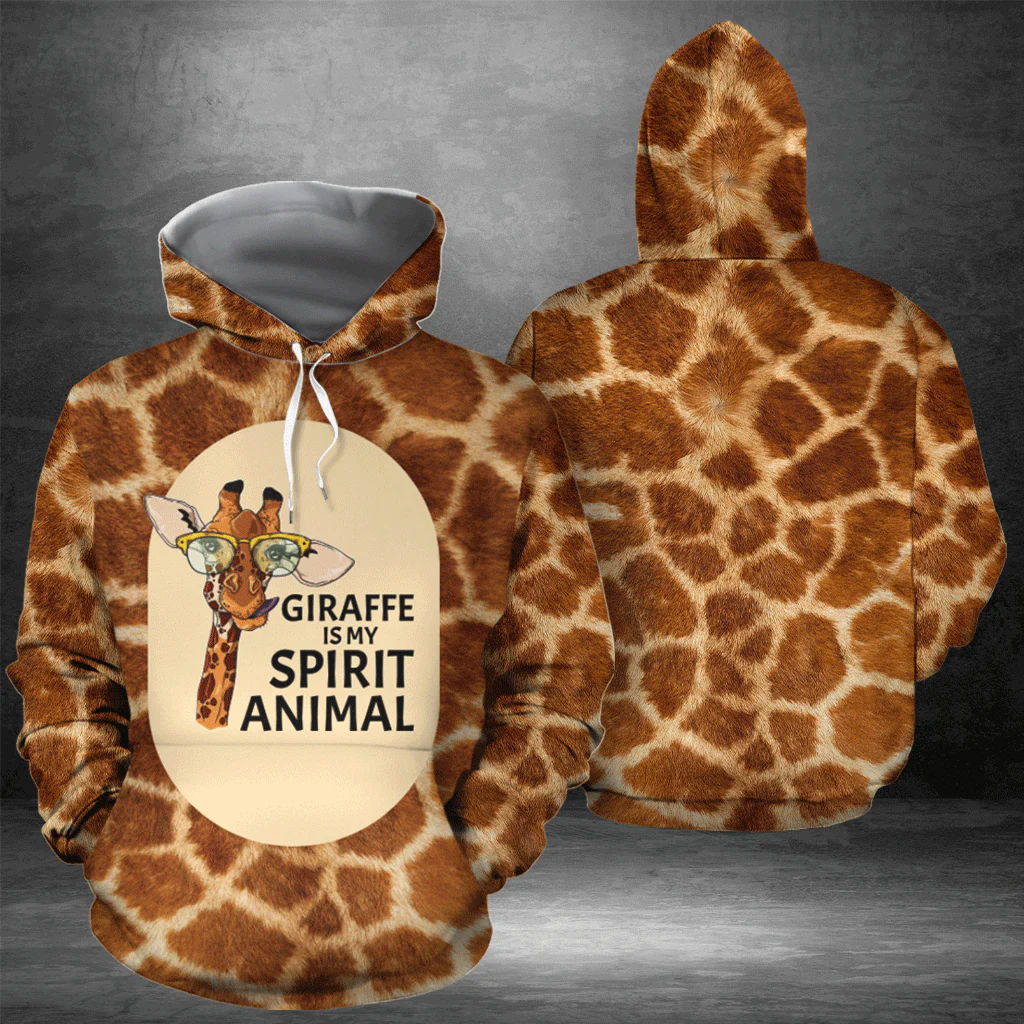 Giraffe Pullover Premium Hoodie Giraffe Is My Spirit Animal, Perfect Outfit For Men And Women On Christmas New Year Autumn Winter - Image 2