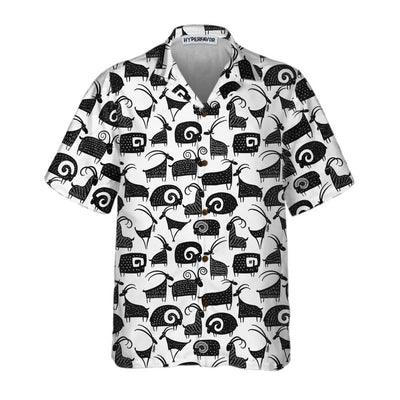 Goat Hawaiian Shirt, Goat And Ram Seamless Pattern Aloha Shirt For Men - Perfect Gift For Men, Husband, Boyfriend, Friend, Family - Image 2