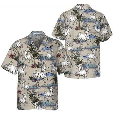 Goat Hawaiian Shirt, Goat Island Aloha Shirt For Men - Perfect Gift For Men, Husband, Boyfriend, Friend, Family