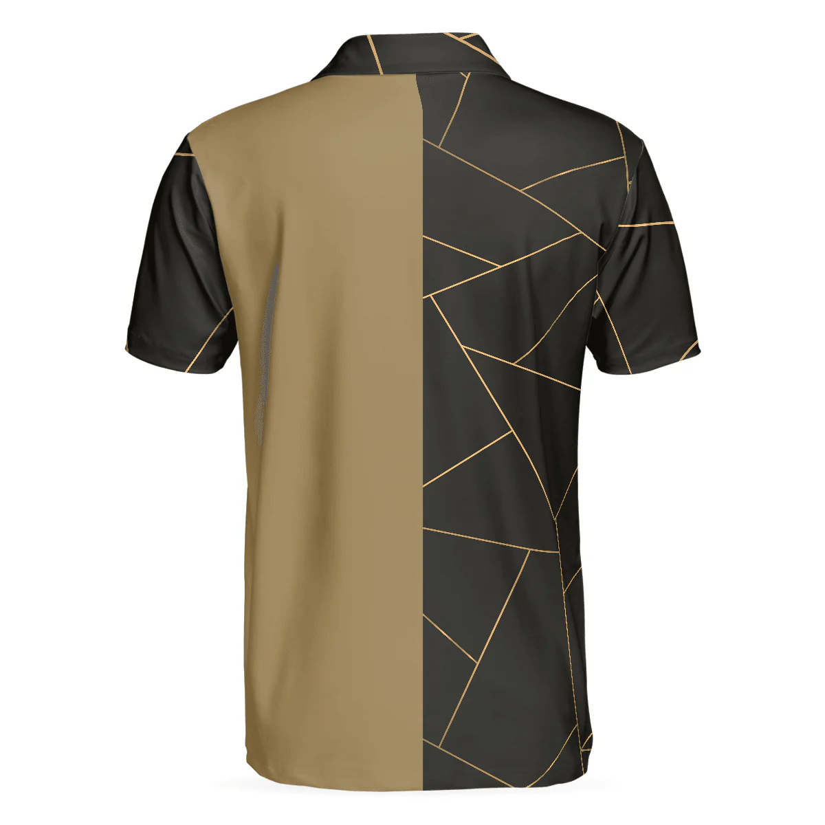 Golden Bitcoin Cryptocurrency Polo Shirt, Best Cryptocurrency Short Sleeve Polo Shirt For Adults, Unique Gift - Image 3