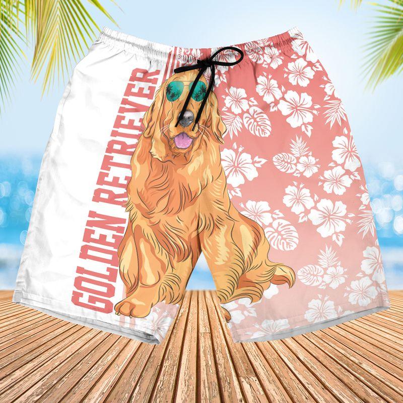 Golden Retriever Dog Aloha Hawaiian Shirts For Summer, Tropical Hawaiian Set Holiday Outfits For Men Women, Gift For Dog Lovers, Dog Mom Dad, Friend - Image 3