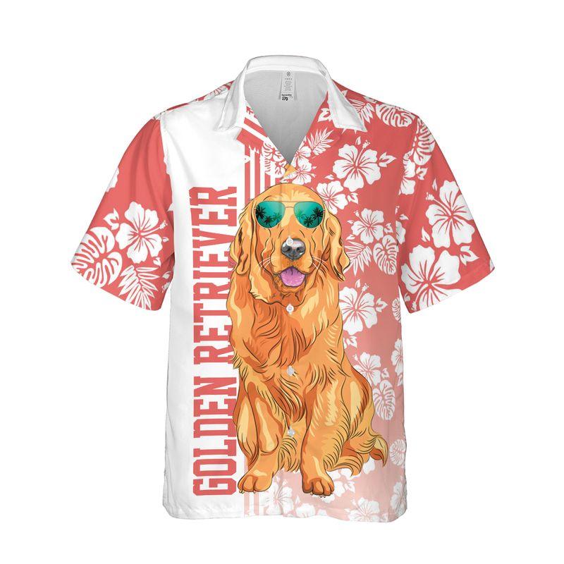 Golden Retriever Dog Aloha Hawaiian Shirts For Summer, Tropical Hawaiian Set Holiday Outfits For Men Women, Gift For Dog Lovers, Dog Mom Dad, Friend - Image 4
