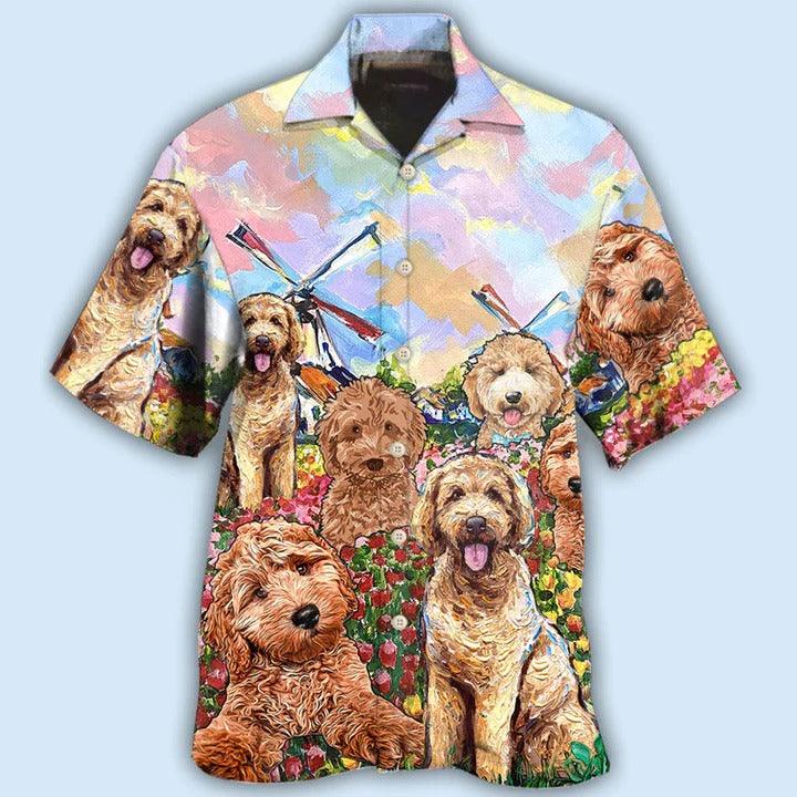 Goldendoodle Aloha Hawaii Shirt - Goldendoodle Dog With Flowers Hawaiian Shirt For Summer - Perfect Gift For Dog Lovers, Friend, Family