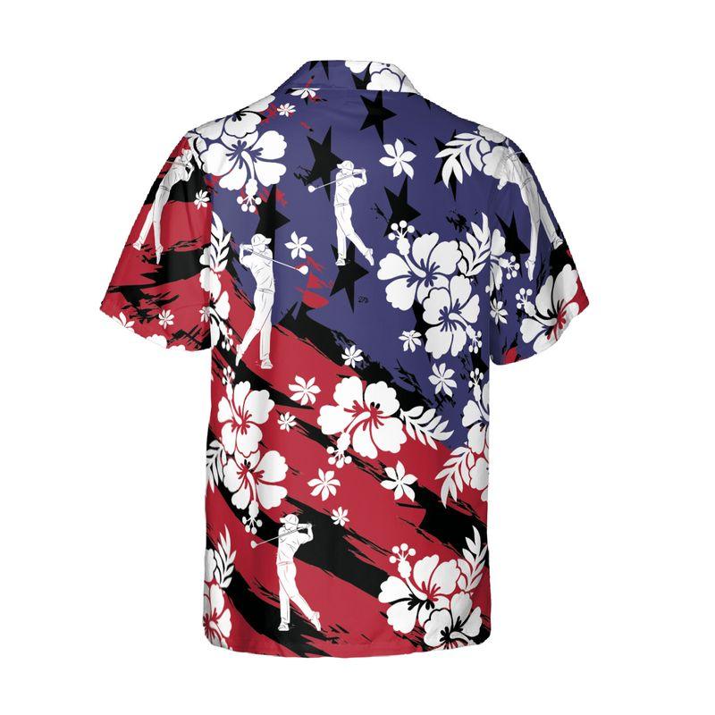 Golf Aloha Hawaiian Shirts For Summer, Sports Beach Tropical American Flag Hawaiian Shirt For Men Women, Beach Wear Golf Gift For Golfers, Golf Lovers - Image 5