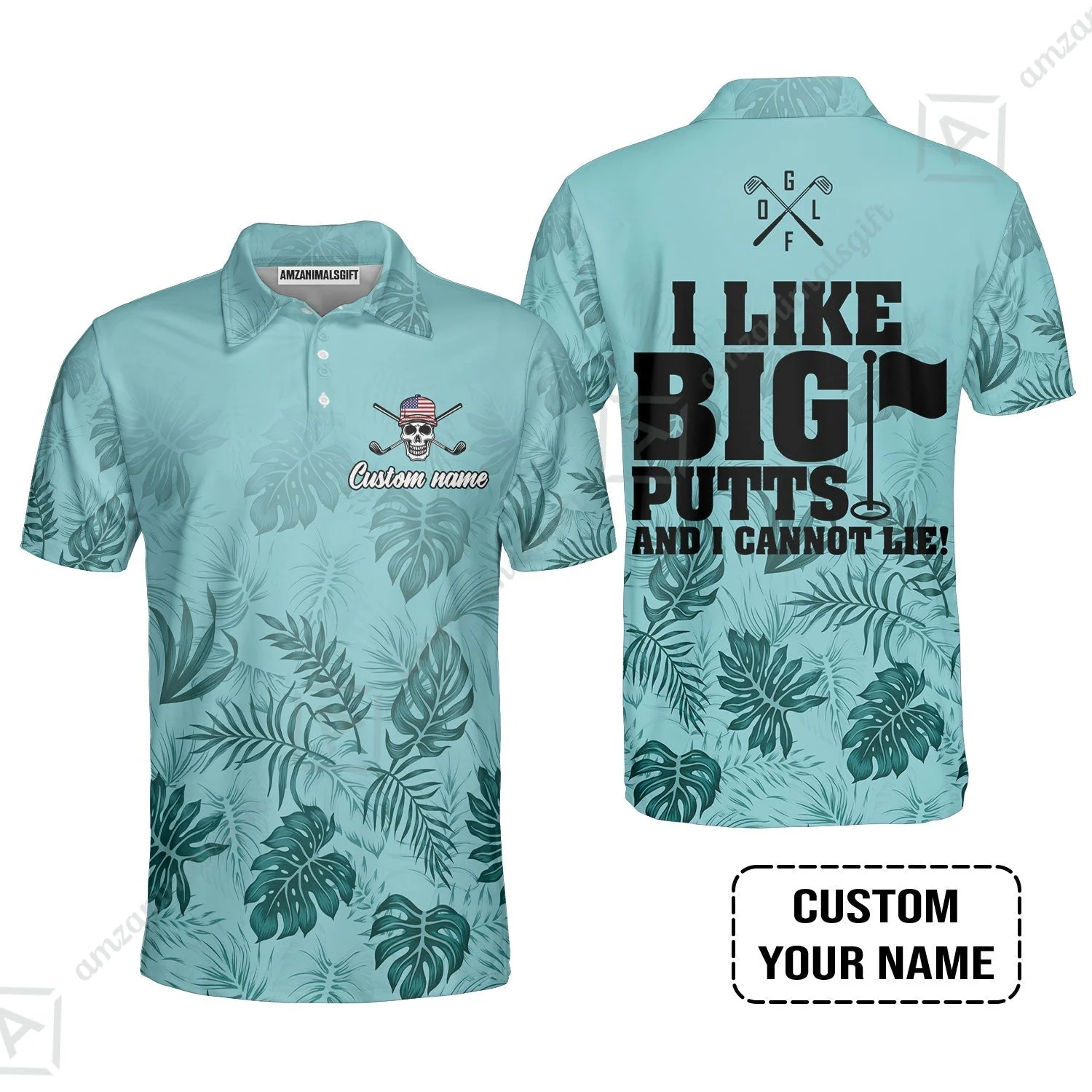 Golf Custom Name Hawaiian Shirt - I Like Big Putts And I Cannot Lie Personalized Hawaiian Shirt - Image 5