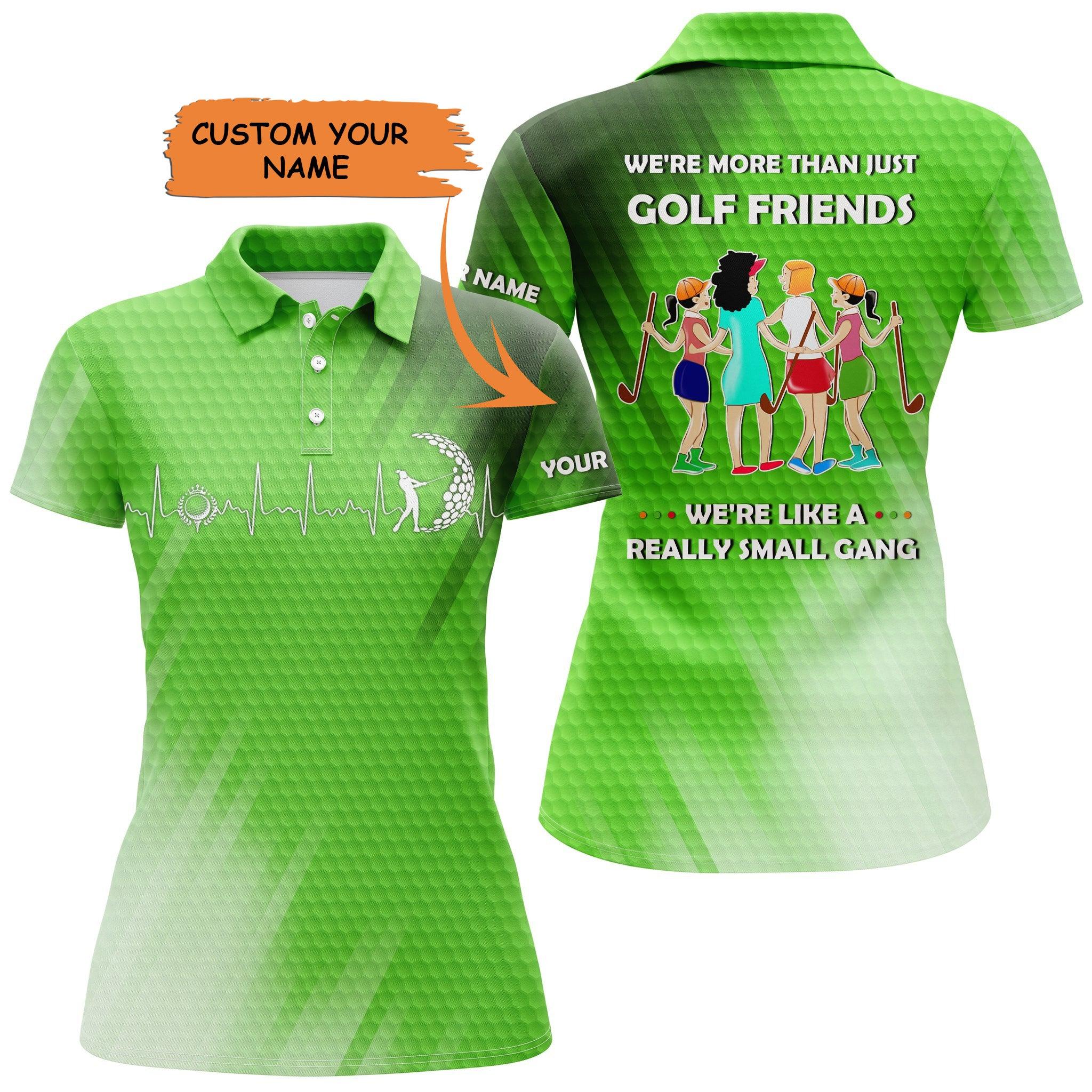 Golf Custom Name Women Polo Shirt, We're More Than Just Golf Friends Multi-color Personalized Women Polo Shirt, Perfect Gift For Golf Lovers, Golfers - Image 2
