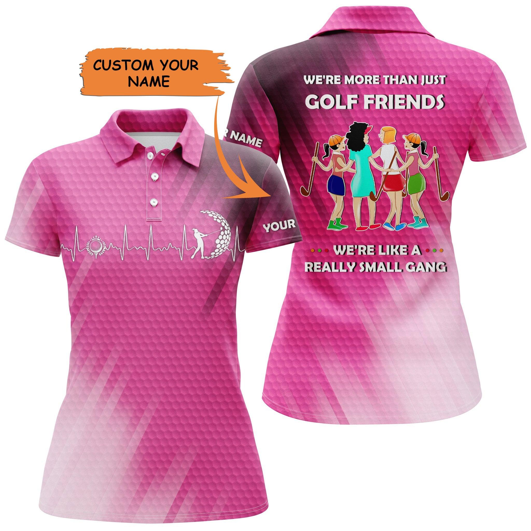 Golf Custom Name Women Polo Shirt, We're More Than Just Golf Friends Multi-color Personalized Women Polo Shirt, Perfect Gift For Golf Lovers, Golfers - Image 3